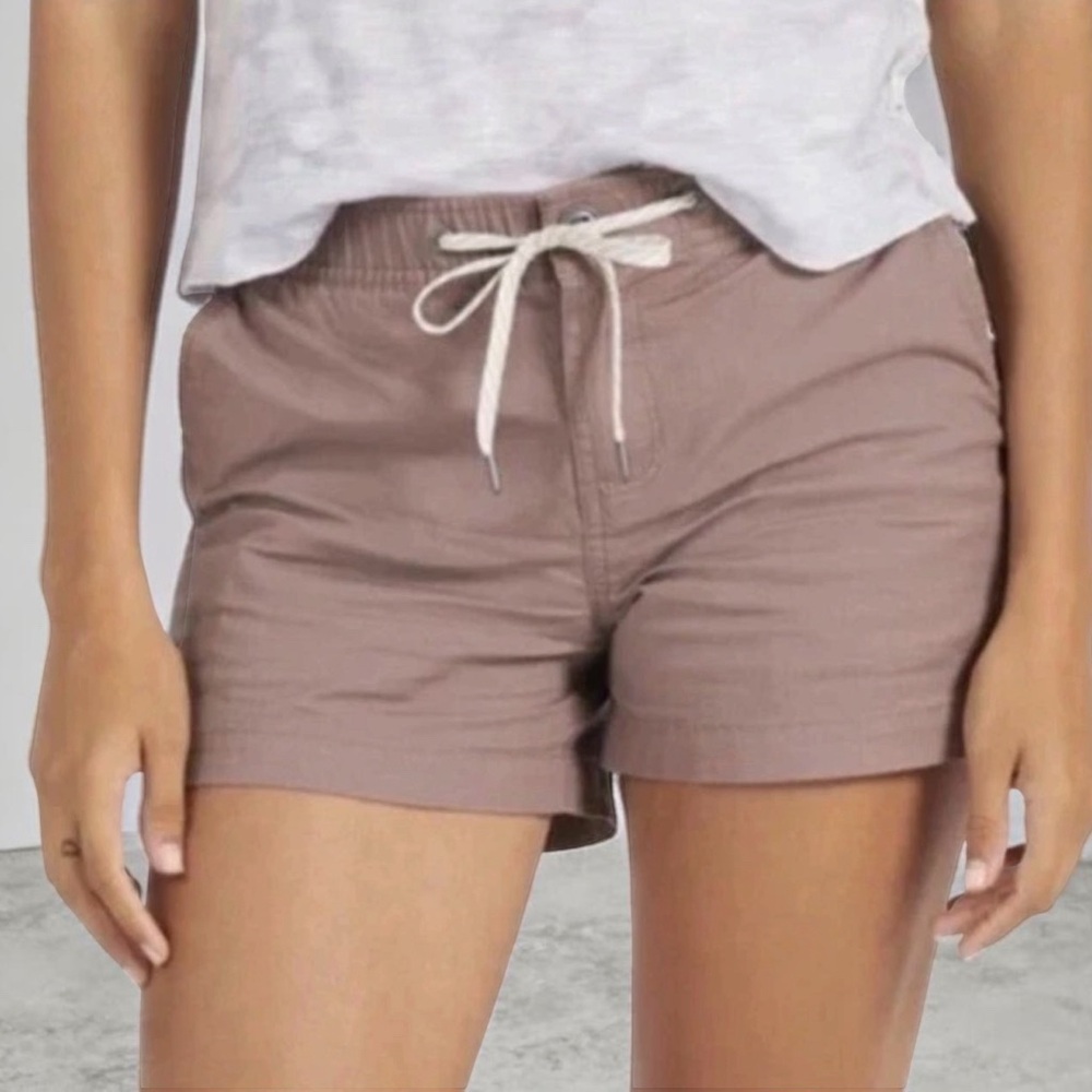 Vuori Ripstop Women Climber Mauve Brown Hiking Outdoor Utility Shorts M VW364 3”